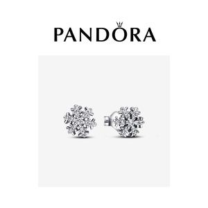 Pandora Sparkling Snowflake Stud Earrings